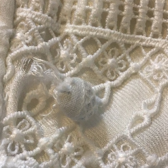 Anthropologie Ebba Midi White Eyelet Dress Size 8 Petite - Picture 13 of 16